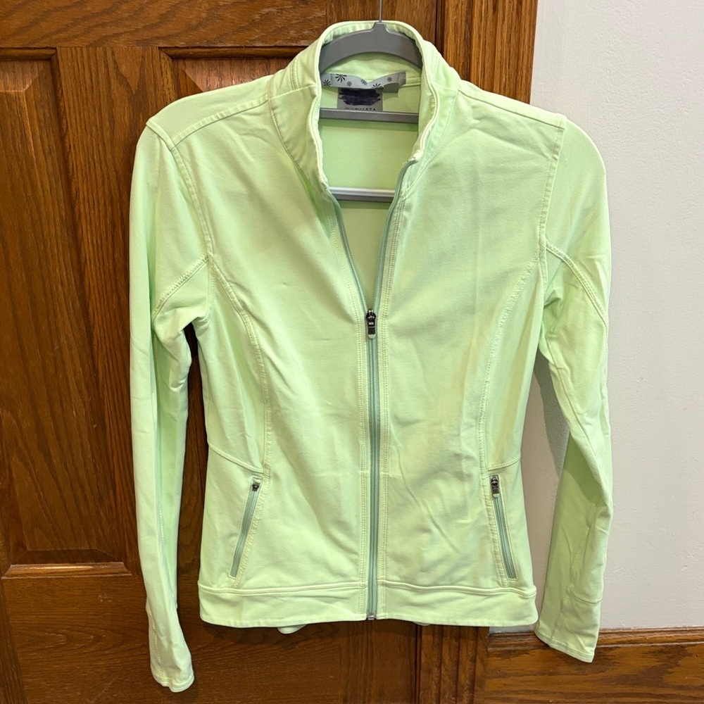 Athleta Women's Light Green Zip Front Athletic Jacket, Size XS